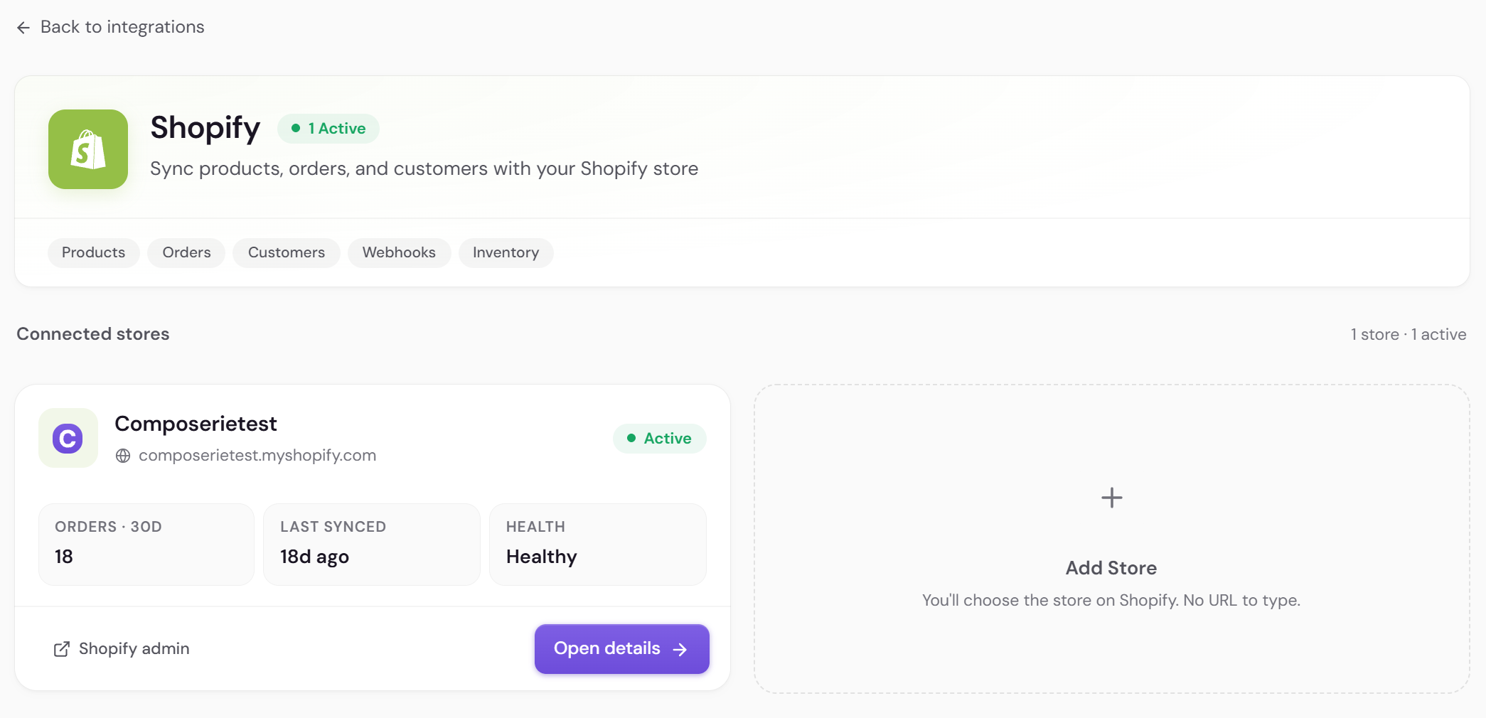 Shopify mit Composerie verbinden